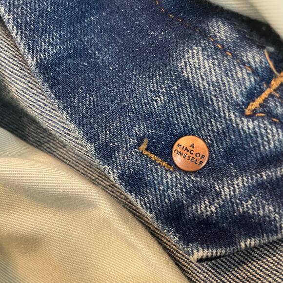 AKOO Beautiful Projects Jeans Men's 34 Light Wash Graphic Patch Denim - Picture 14 of 16